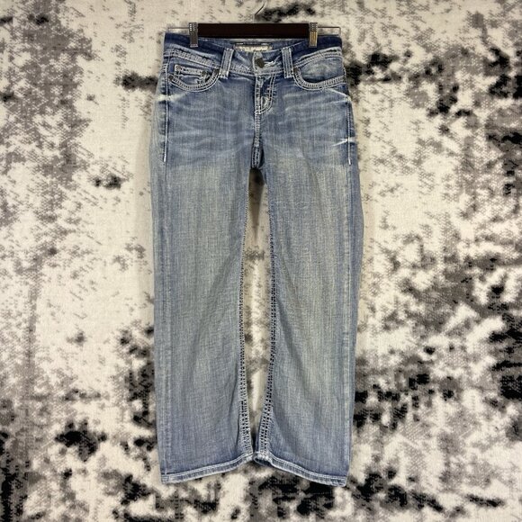 BKE Payton Jeans Womens Size 26 Light‎ Wash Embroidered Pocket - Picture 1 of 16